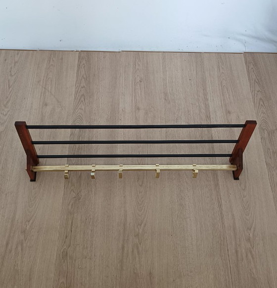 Image 1 of Fifties Danish design coat rack with hat shelf