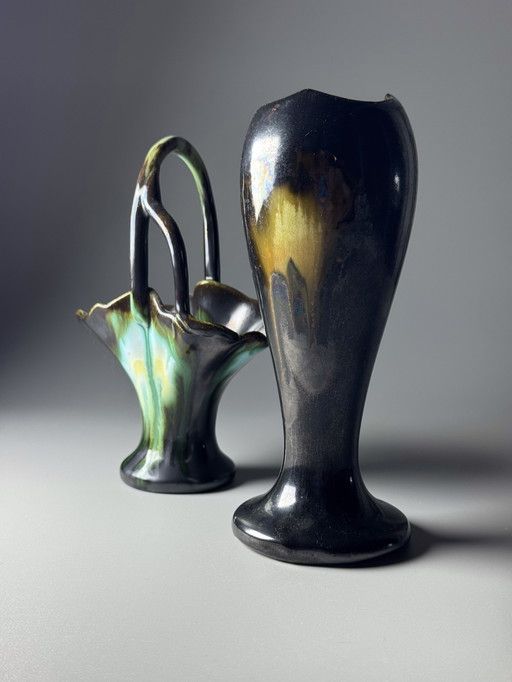 Set – Thulin, 1930s - Art Deco Drip-Glazed « Airain »