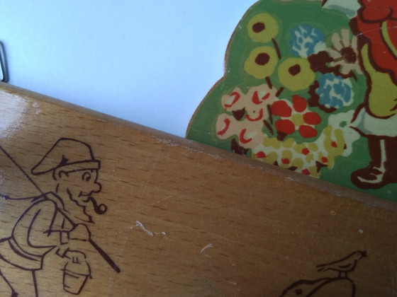 Image 1 of vintage beukenhouten kinderkapstok jaren 60