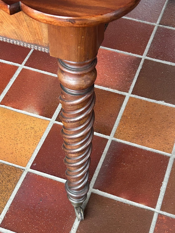 Image 1 of Antieke Engelse Coulissetafel / eettafel Mahonie