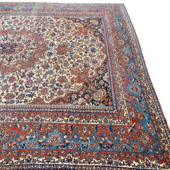 Rare Extra Large Vintage Isfahan Rug | Kork Wool | Persian Rug | 400×570 cm – Rugs & carpets, Cotton (photo 13 of 17)