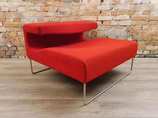 Moroso Low Seat Element – Red fabric | Patricia Urquiola
