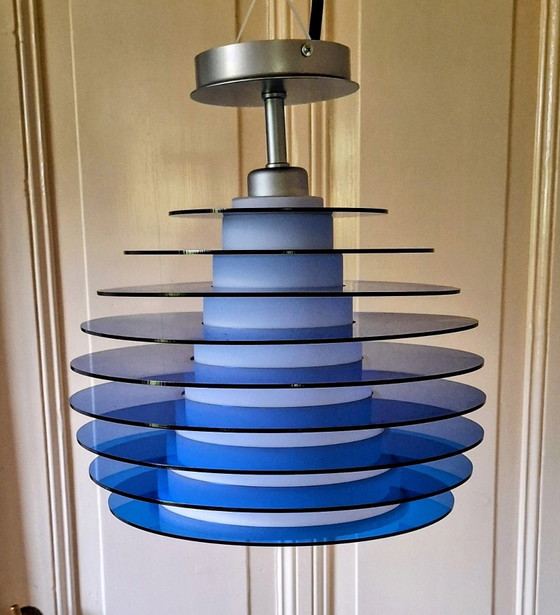 Modernist Disc Pendant Lamp – Linea, Metal, Plexiglass (photo 2 of 12)