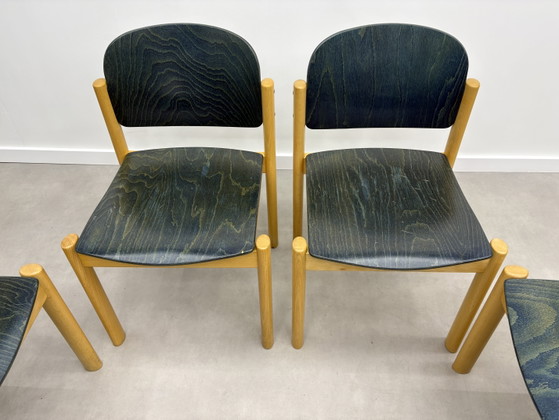 4 x Vintage Kusch & Co Design Stoelen – kusch co, Eetkamerstoelen, Wood (photo 8 of 15)