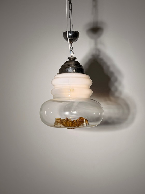 Vintage Murano stijl glazen hanglamp – Hanglampen, Glass (photo 4 of 4)