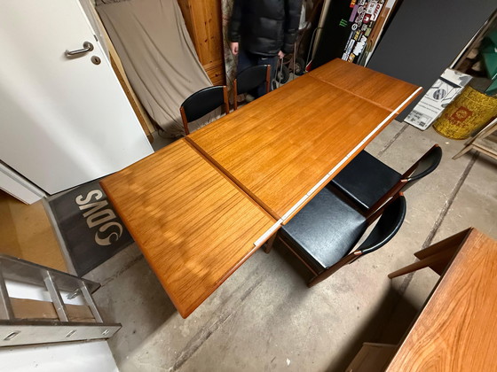 Image 1 of Conjunto de mesa y sillas de teca, Grete Jalk, década de 1970, Glostrup danés, mediados de siglo