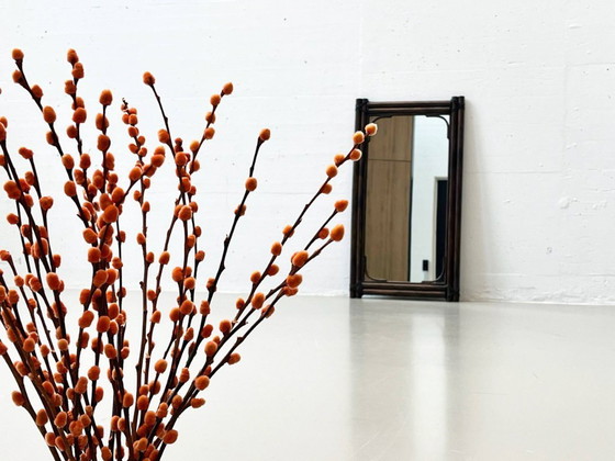 Image 1 of Mid - Century mirror made of bamboo, Italy 1950s