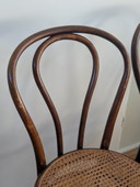 Ensemble de 3 chaises viennoises anciennes en bois courbé – vers 1900 – J. & J. Kohn