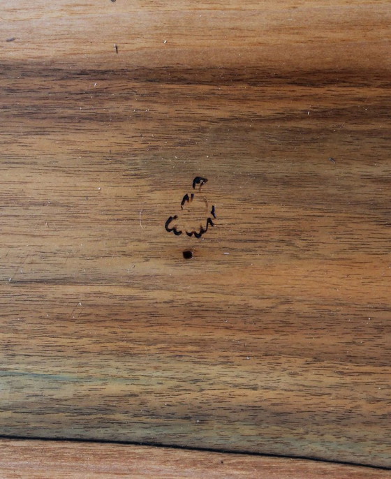 Image 1 of Mesa auxiliar orgánica de roble macizo de los años 60