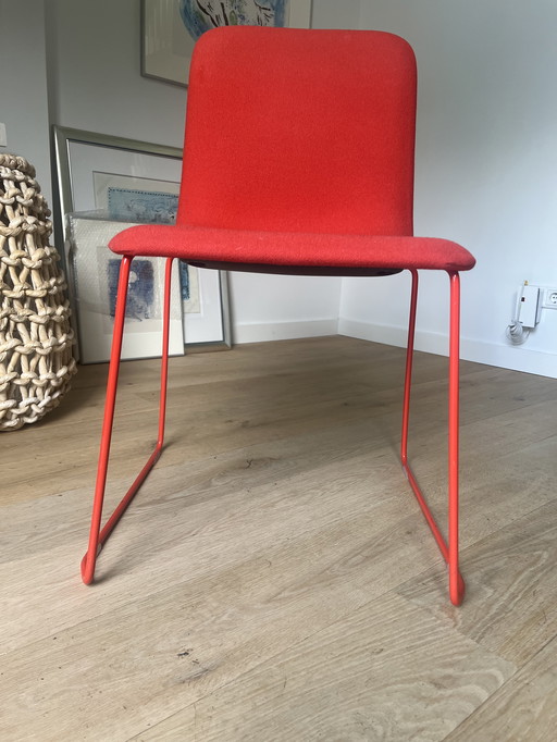 Lensvelt THIS 141 chaise acier chromé/laine empilable (52x51x81x45) by Richard Hutten
