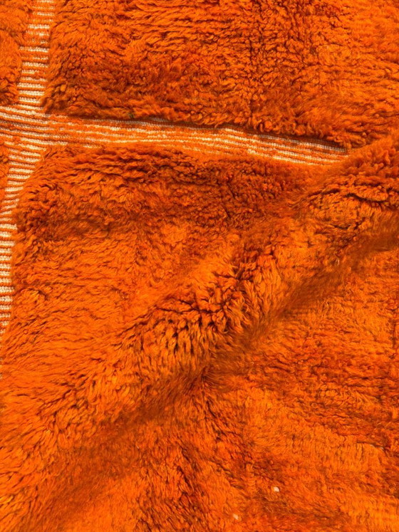 Image 1 of Burnt Orange Beni M’rirt Moroccan Rug – Handmade Wool Area Rug – Luxury Berber Rug – 210x320 cm – Contemporary Moroccan Decor