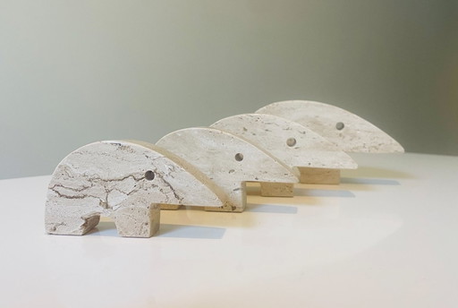 Familie van 4 travertijnmiereneters - Fratelli Mannelli