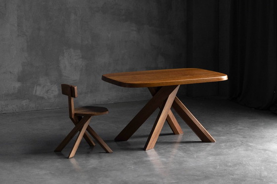 Image 1 of Tavolo da pranzo T35A di Pierre Chapo, Francia, anni '70