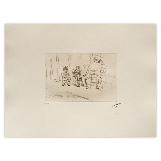 Image 1 of Jules PASCIN Padres e hijos Grabado 1980