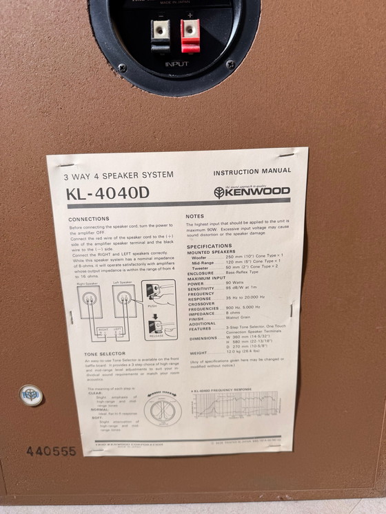 Set vintage Kenwood 4040D luidsprekers – Cadeaus (photo 7 of 8)