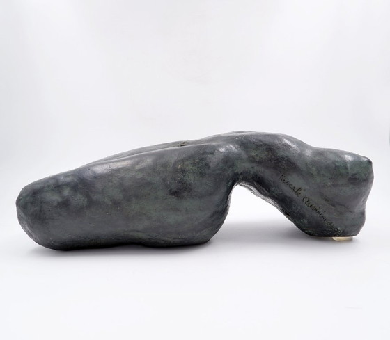 Image 1 of Scultura di nudo in bronzo e terracotta - Pascale Quoirin - XX secolo