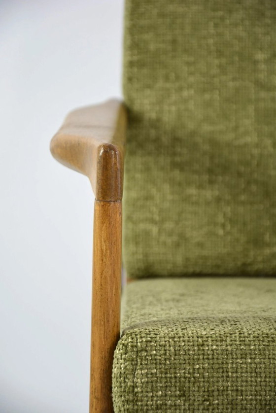 Image 1 of Olijfkleurige vintage BZ fauteuil