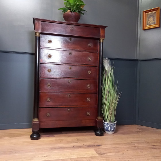 Image 1 of Klassieke Chiffoniere Met 7 Laden