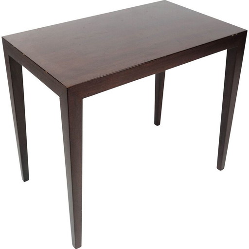 Table d'appoint vintage en acajou par Severin Hansen pour Haslev Furniture, 1960s