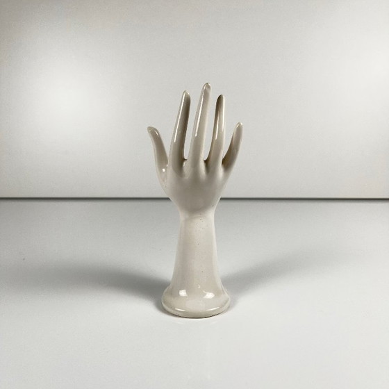 Image 1 of White porcelain soliflore vase/ring holder