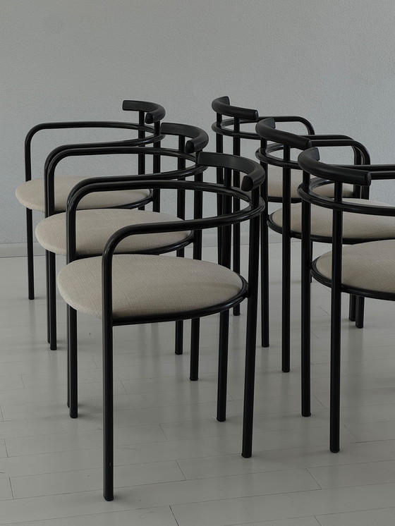 Image 1 of 6x Eetkamerstoelen ‘Segis’ Carlo Bambino Voor Martina