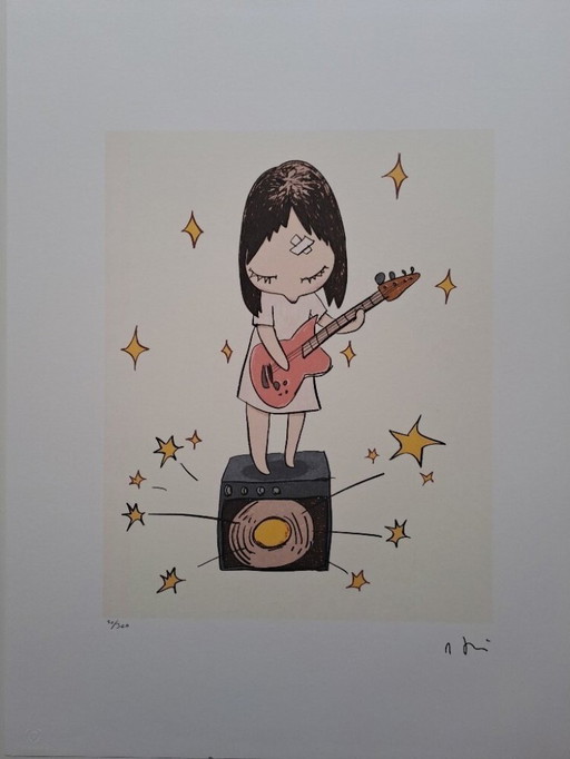 Gebaseerd op Nara Yoshitomo's Guitar Girl, jaren 1990, gelimiteerde oplage lithografie