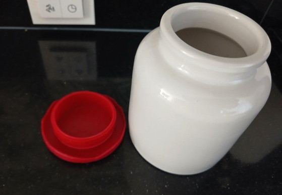 Vintage Franse Mosterdpot Pommery (Grès / Aardewerk) – Decoratieve objecten, Ceramic, Plastic (photo 6 of 6)
