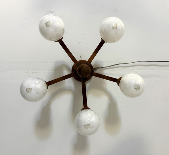 Image 1 of Vintage teakhouten plagonnière ‘Candela’, Domus ‘80