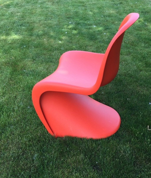 4 Stück, Originaldesign „Verner Panton Stühle“ in Orange