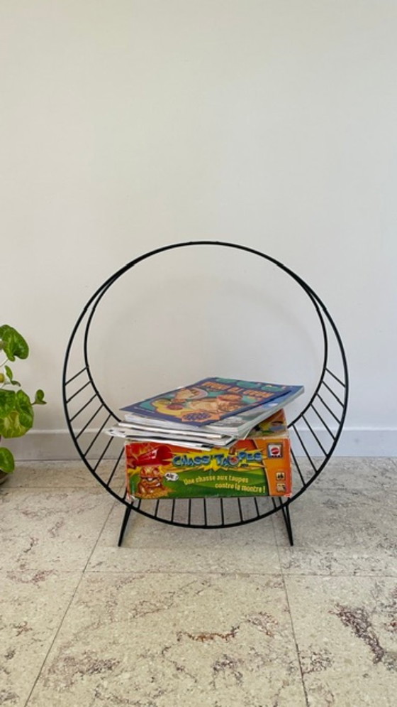 Vintage Magazine Rack Log Holder – Metal (photo 37 of 44)