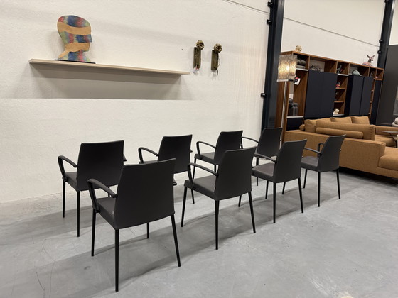 Image 1 of 8 Jori Perla eetkamerstoelen Lipano leer 