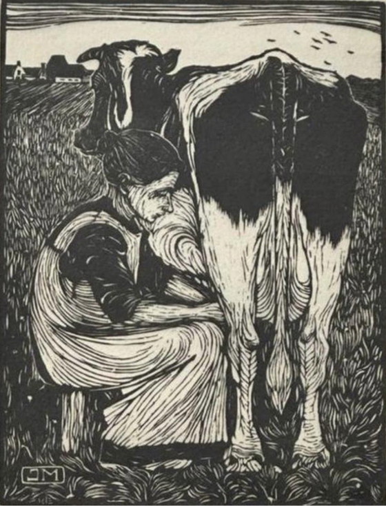 Image 1 of Jan Mankes 1889-1920 / Gravure sur bois originale Milker 1927