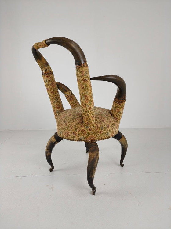 Rare fauteuil à cornes de taureau du XIXe siècle, très décoratif (1870) – Other (photo 5 of 15)