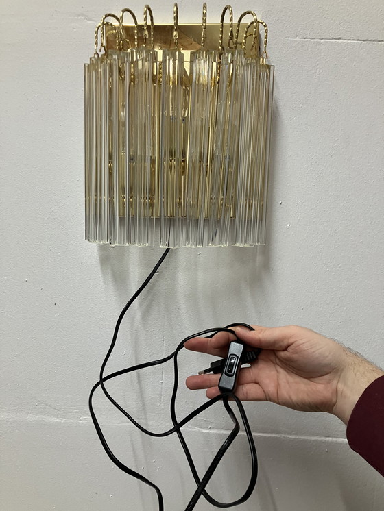 Image 1 of Lampada da parete vintage Mirano "Trilobo" di Venini, cristallo