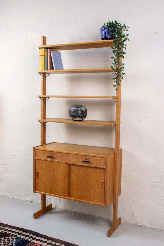 Image 1 of Vintage IKEA bookcase, highboard, sideboard, oak, mid-century