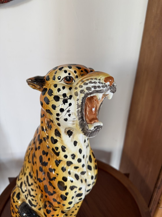 Image 1 of Vintage ceramic leopard, Italy '60s