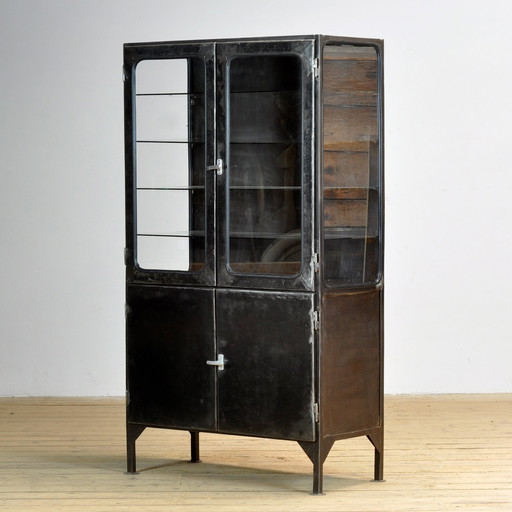 Polished Medical Cabinet, 1970's