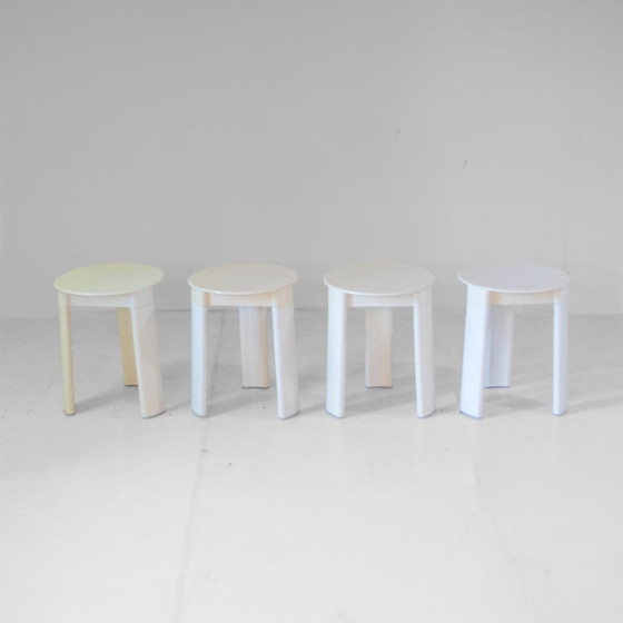 Image 1 of 1x Italian Space Age Plastic Stools by Olaf von Bohr for Gedy, set of four