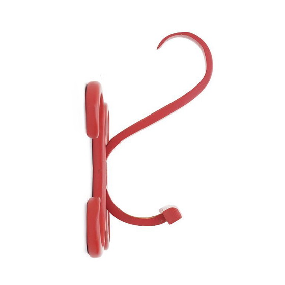 Image 1 of 3 Rote gebogene Kleiderhaken aus Holz, 1960er Jahre
