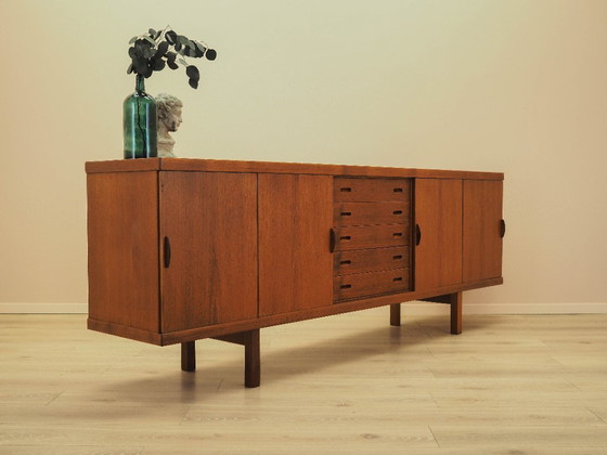 Teak Sideboard With Sliding Doors, Danish Modern Design From The 1960s – Wood (photo 7 of 25)