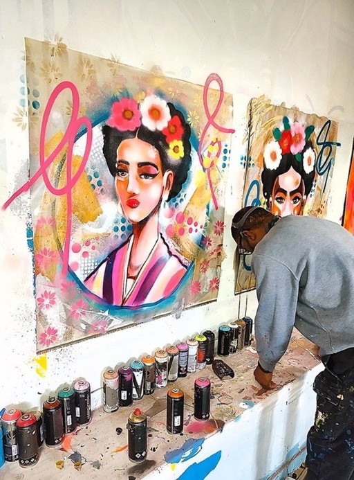 Toile d'artiste - YOUTHONE - Madalena Carmen Frida KAHLO