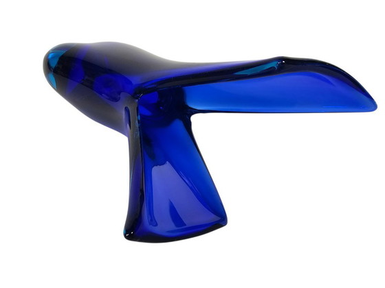 Image 1 of Murano – Flavio Poli – Vase „Knospe“ – Aquamarin und Kobaltblau – Italien – 1960er Jahre