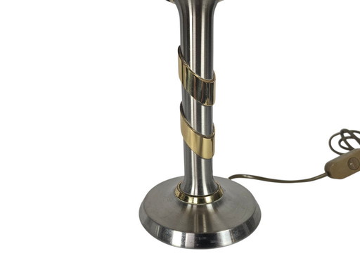 B + M Leuchten – Hollywood Regency Stil – Westdeutschland – Messing – Stahl – 80er Jahre