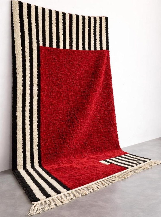 Image 1 of Tappeto berbero fatto a mano, rosso, lavorazione artigianale autentica, 150/250 cm