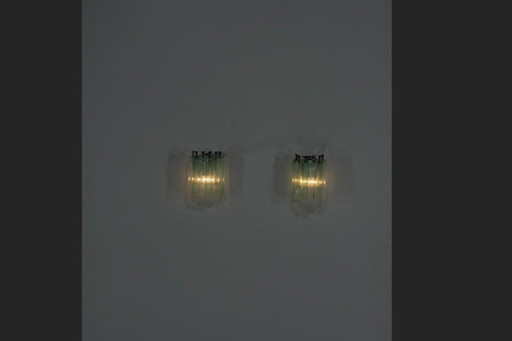 Pair of Murano glass wall sconces, Italy 1960s.