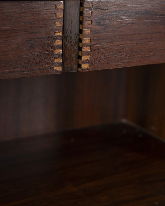 Image 1 of Buffet secret en bois vintage des années 1960 design G.Frattini pour Bernini