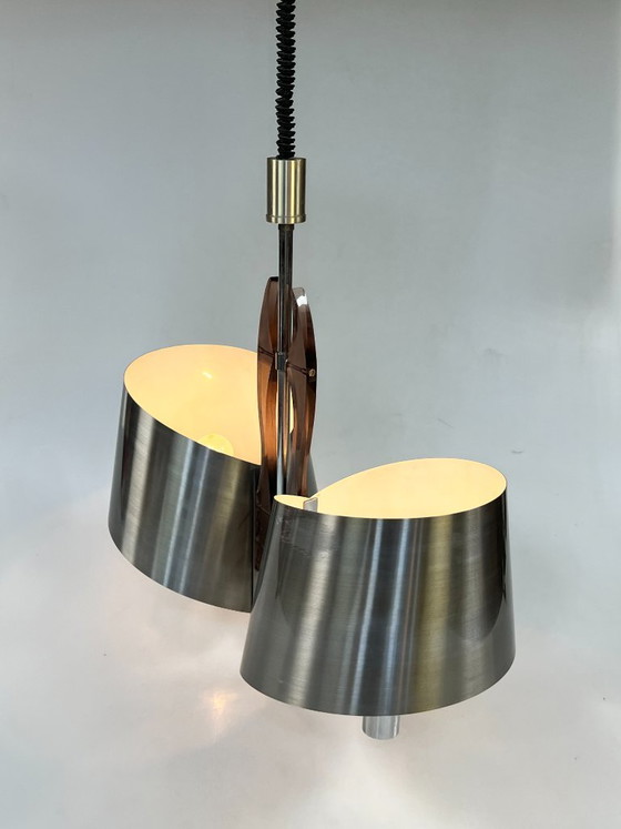 Image 1 of Vintage Maison Charles Hanglamp, Frankrijk 60's