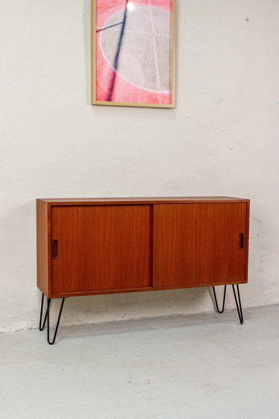 Image 1 of Vintage teak chest of drawers, sideboard, lowboard, mid-century 1960s