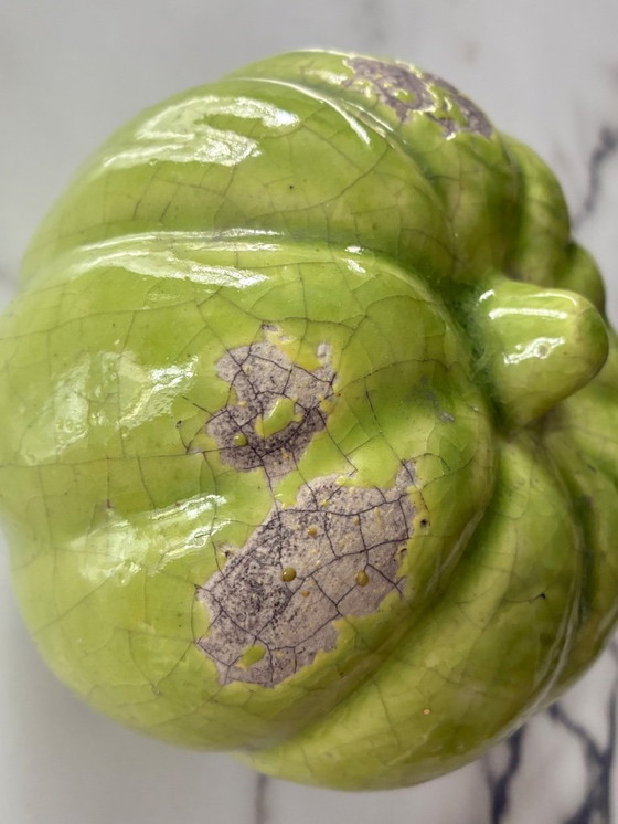 Image 1 of Small decorative ceramic pumpkin