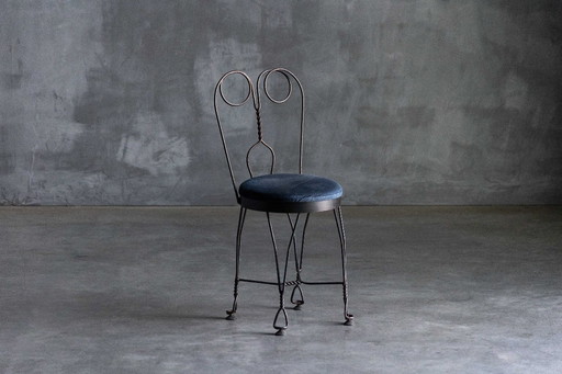 Smeedijzeren vlinder eetkamerstoel, Frankrijk, jaren 1960